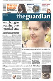 The Guardian (UK) Newspaper Front Page for 15 October 2015