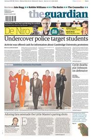 The Guardian Newspaper Front Page (UK) for 15 November 2013