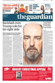 The Guardian (UK) Newspaper Front Page for 15 November 2016
