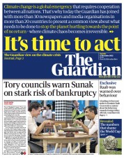 The Guardian (UK) Newspaper Front Page for 15 November 2022