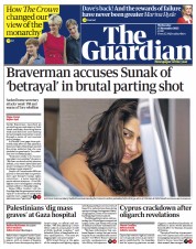 The Guardian (UK) Newspaper Front Page for 15 November 2023
