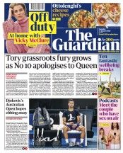 The Guardian (UK) Newspaper Front Page for 15 January 2022