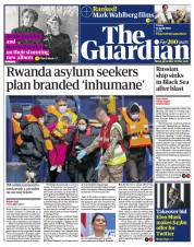 The Guardian (UK) Newspaper Front Page for 15 April 2022