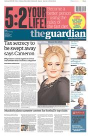 The Guardian (UK) Newspaper Front Page for 15 June 2013