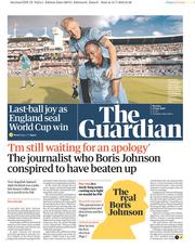 The Guardian (UK) Newspaper Front Page for 15 July 2019