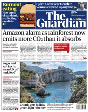 The Guardian (UK) Newspaper Front Page for 15 July 2021