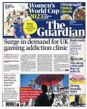 The Guardian (UK) Newspaper Front Page for 15 July 2023