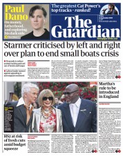 The Guardian front page for 15 September 2023