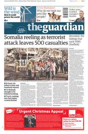 The Guardian (UK) Newspaper Front Page for 16 October 2017