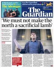 The Guardian (UK) Newspaper Front Page for 16 October 2020