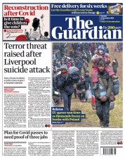 The Guardian (UK) Newspaper Front Page for 16 November 2021