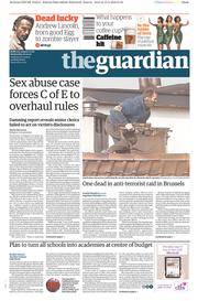 The Guardian (UK) Newspaper Front Page for 16 March 2016