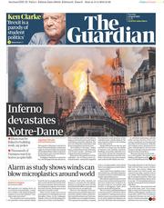 The Guardian (UK) Newspaper Front Page for 16 April 2019