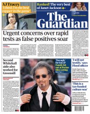 The Guardian (UK) Newspaper Front Page for 16 April 2021