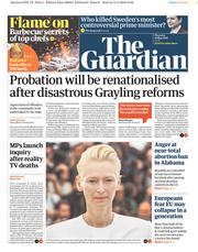 The Guardian (UK) Newspaper Front Page for 16 May 2019