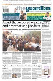 The Guardian (UK) Newspaper Front Page for 16 June 2014