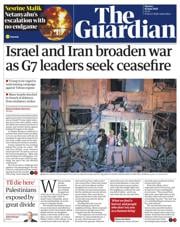 The Guardian front page for 16 June 2025