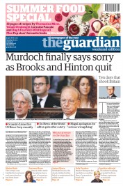 The Guardian Newspaper Front Page (UK) for 16 July 2011