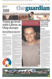 The Guardian (UK) Newspaper Front Page for 16 July 2013