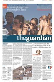 The Guardian (UK) Newspaper Front Page for 16 July 2016