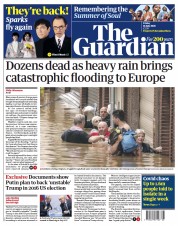 The Guardian (UK) Newspaper Front Page for 16 July 2021