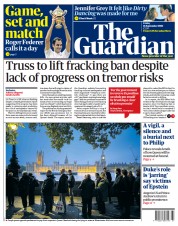 The Guardian front page for 16 September 2022