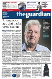 The Guardian Newspaper Front Page (UK) for 17 October 2014