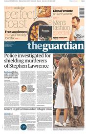 The Guardian (UK) Newspaper Front Page for 17 October 2015