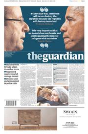 The Guardian (UK) Newspaper Front Page for 17 November 2015