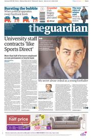 The Guardian (UK) Newspaper Front Page for 17 November 2016