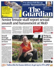 The Guardian front page for 17 November 2023