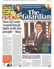 The Guardian (UK) Newspaper Front Page for 17 December 2018