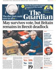 The Guardian (UK) Newspaper Front Page for 17 January 2019