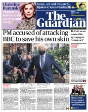 The Guardian (UK) Newspaper Front Page for 17 January 2022