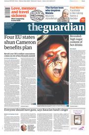The Guardian (UK) Newspaper Front Page for 17 February 2016