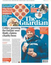 The Guardian (UK) Newspaper Front Page for 17 February 2018