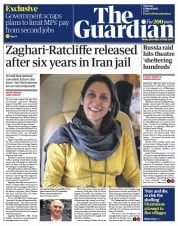 The Guardian (UK) Newspaper Front Page for 17 March 2022