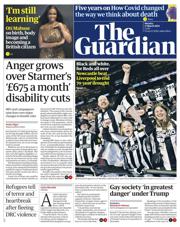 The Guardian front page for 17 March 2025