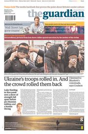 The Guardian Newspaper Front Page (UK) for 17 April 2014