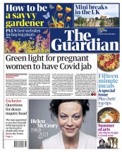 The Guardian (UK) Newspaper Front Page for 17 April 2021