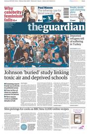 The Guardian (UK) Newspaper Front Page for 17 May 2016
