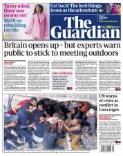 The Guardian (UK) Newspaper Front Page for 17 May 2021