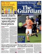 The Guardian (UK) Newspaper Front Page for 17 May 2022