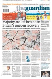 The Guardian (UK) Newspaper Front Page for 17 June 2014