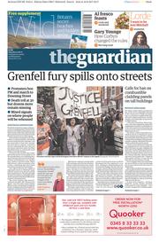 The Guardian (UK) Newspaper Front Page for 17 June 2017