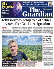 The Guardian (UK) Newspaper Front Page for 17 June 2022