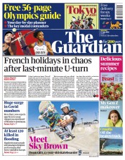 The Guardian (UK) Newspaper Front Page for 17 July 2021