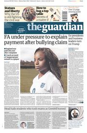 The Guardian (UK) Newspaper Front Page for 17 August 2017