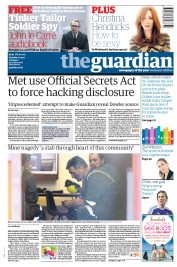 The Guardian (UK) Newspaper Front Page for 17 September 2011