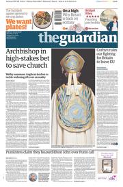 The Guardian (UK) Newspaper Front Page for 17 September 2015